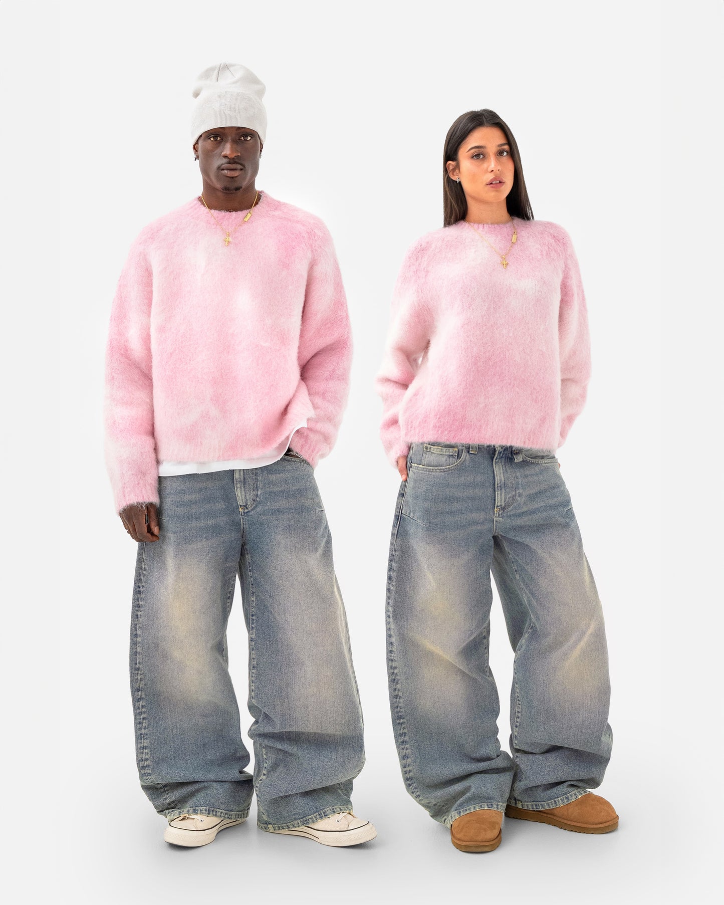 Reaven Baby Pink Nuvola Mohair Knit