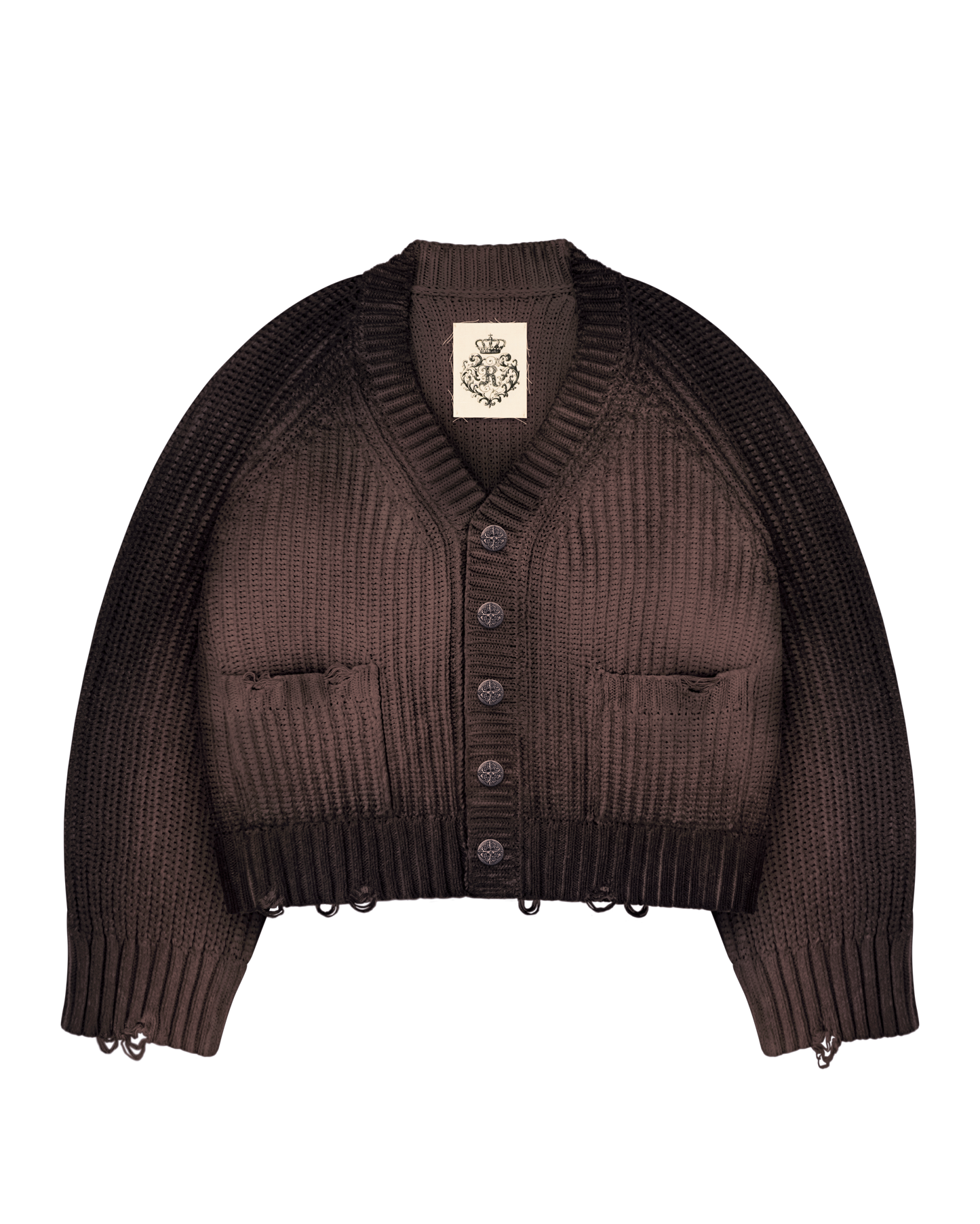 Reaven Brown Sunfaded Cardigan