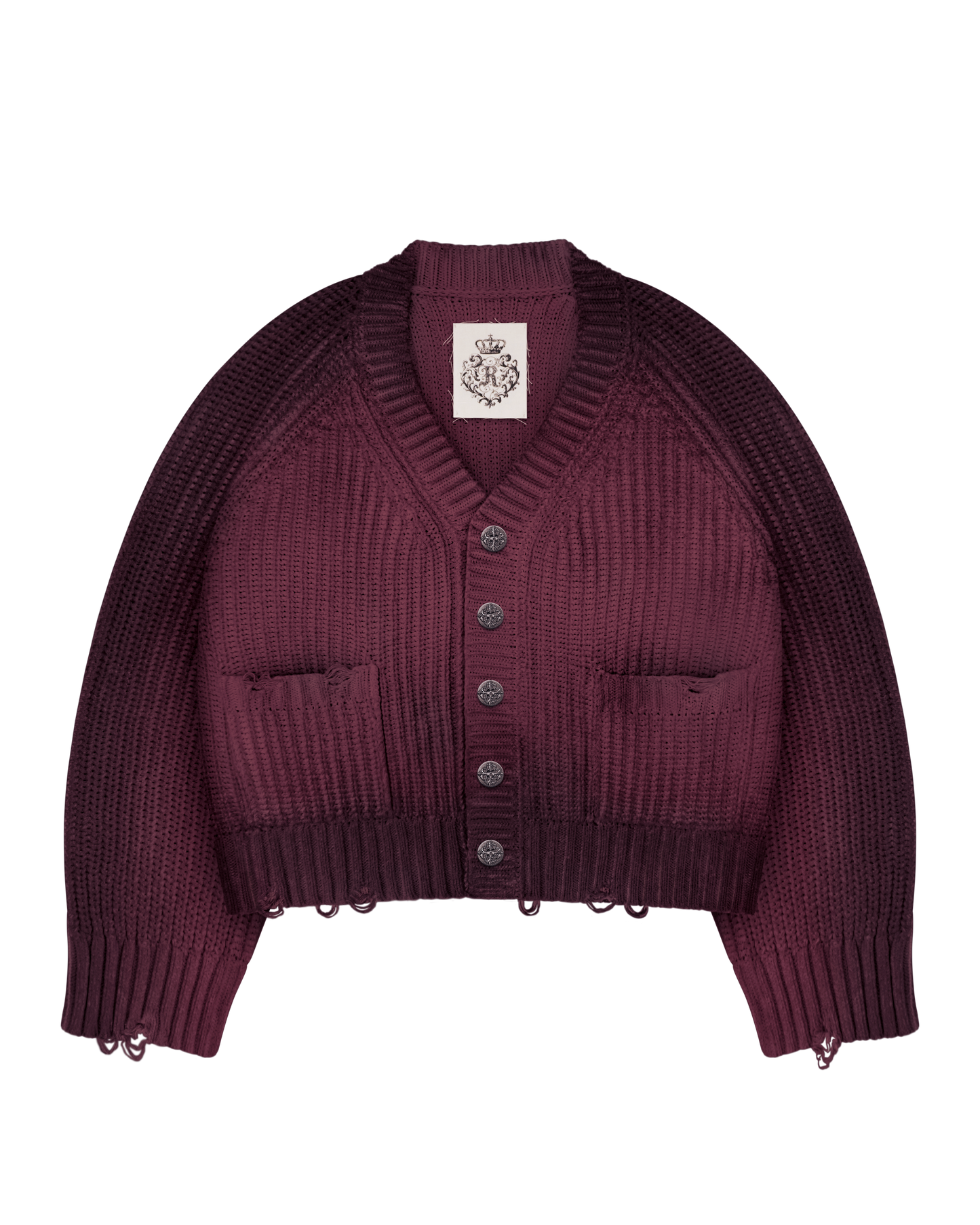Reaven Red Sunfaded Cardigan