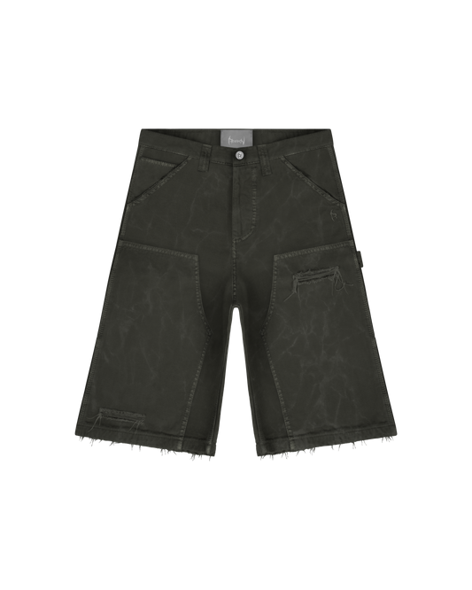 Reaven Olive Double Knee Shorts