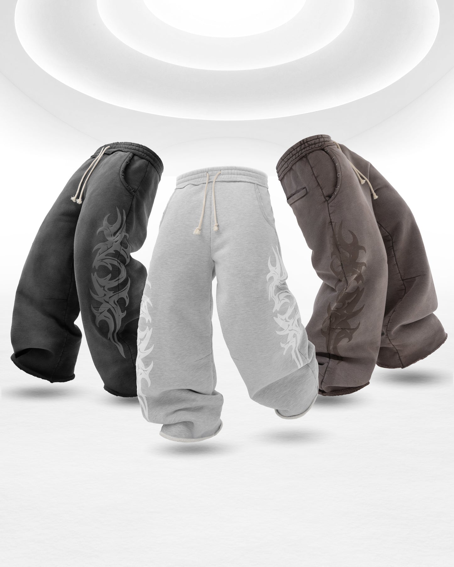 Reaven Washed Black Tribe Sweatpants