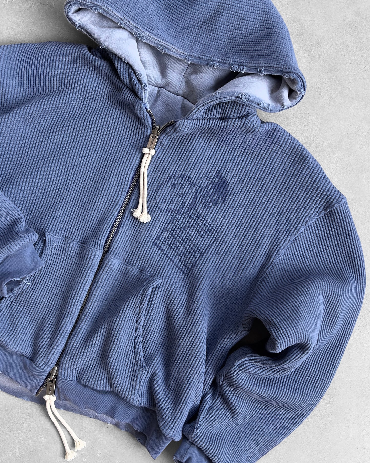 Reaven Sky Blue Thermal Zip Hoodie