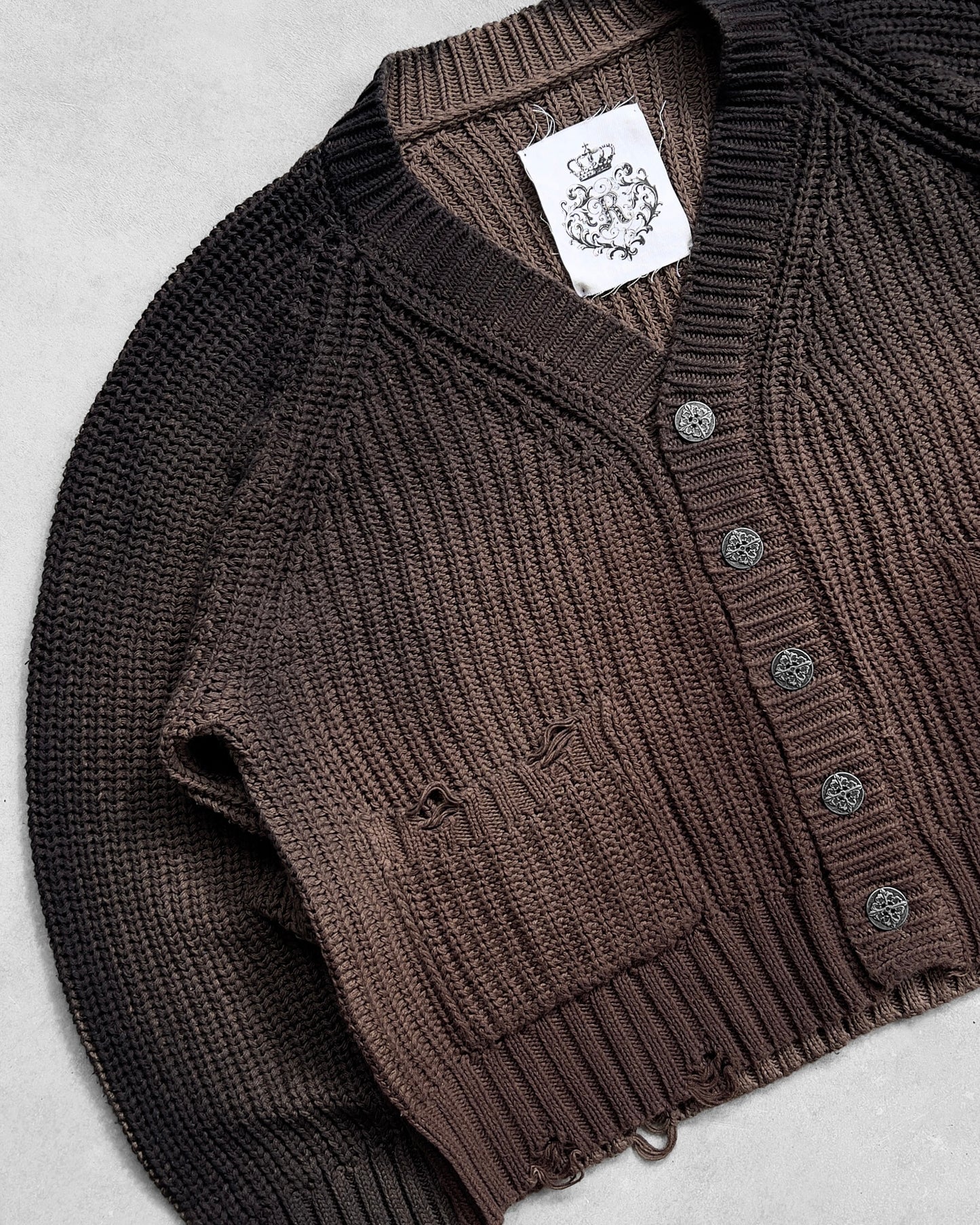 Reaven Brown Sunfaded Cardigan