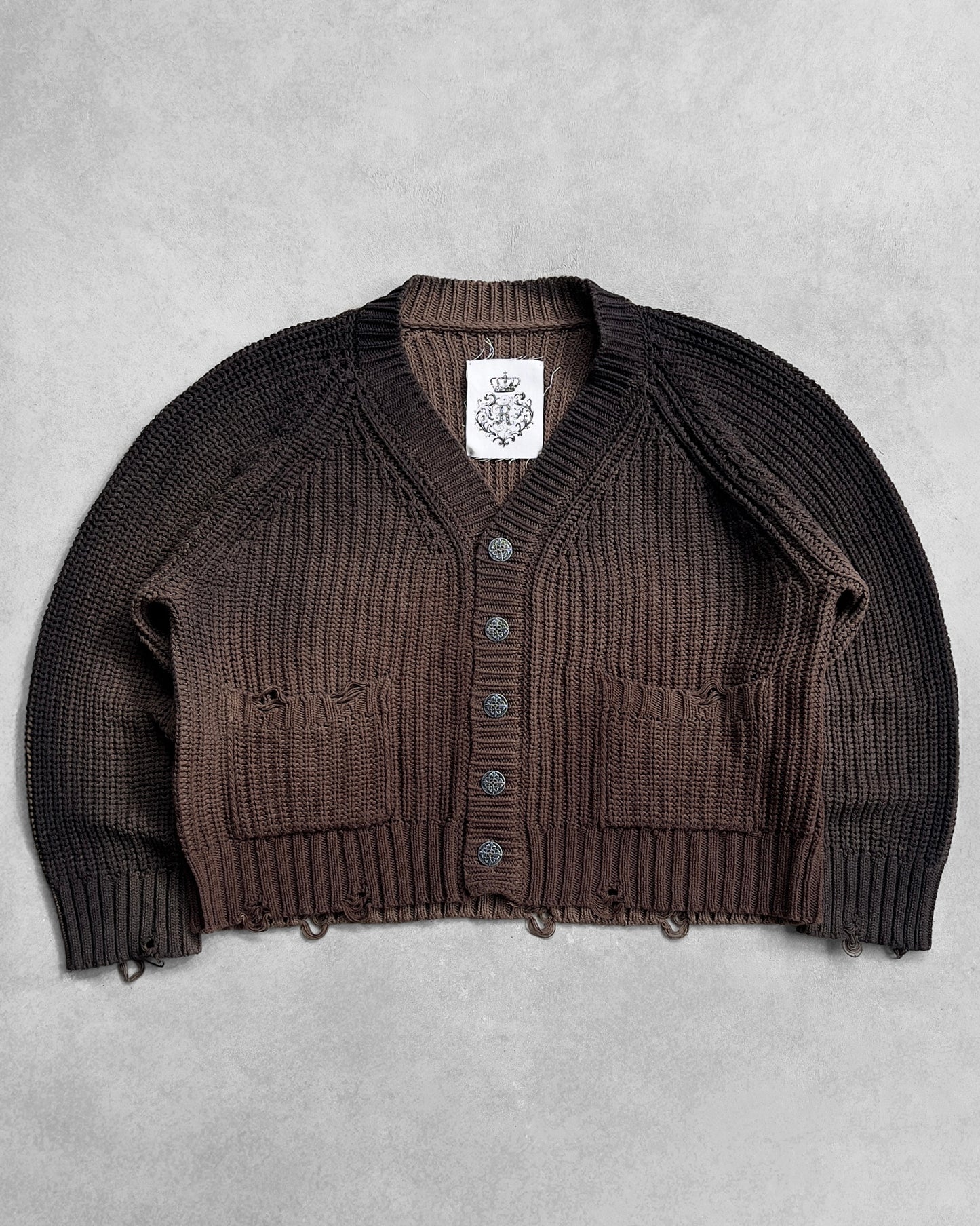 Reaven Brown Sunfaded Cardigan