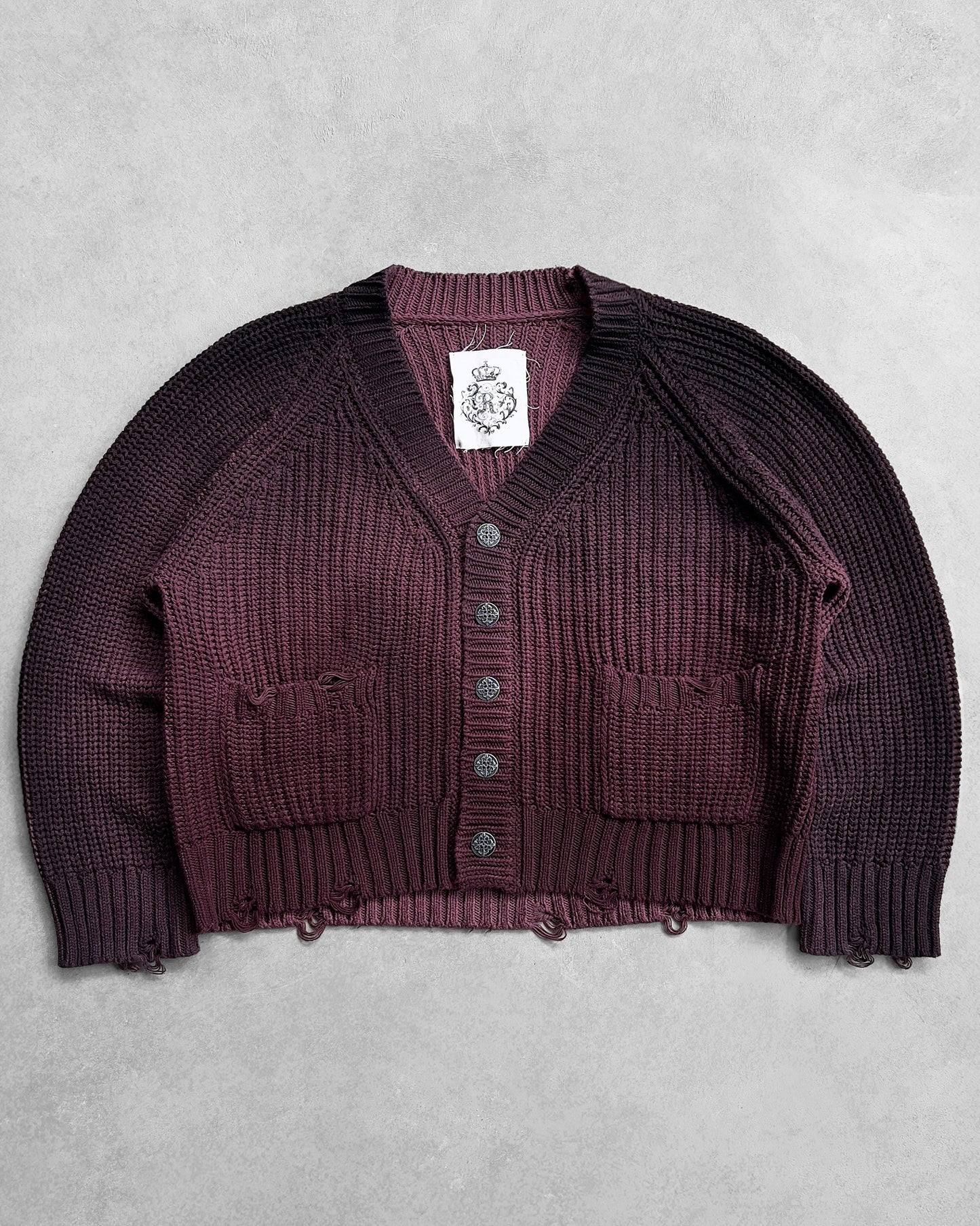 Reaven Red Sunfaded Cardigan