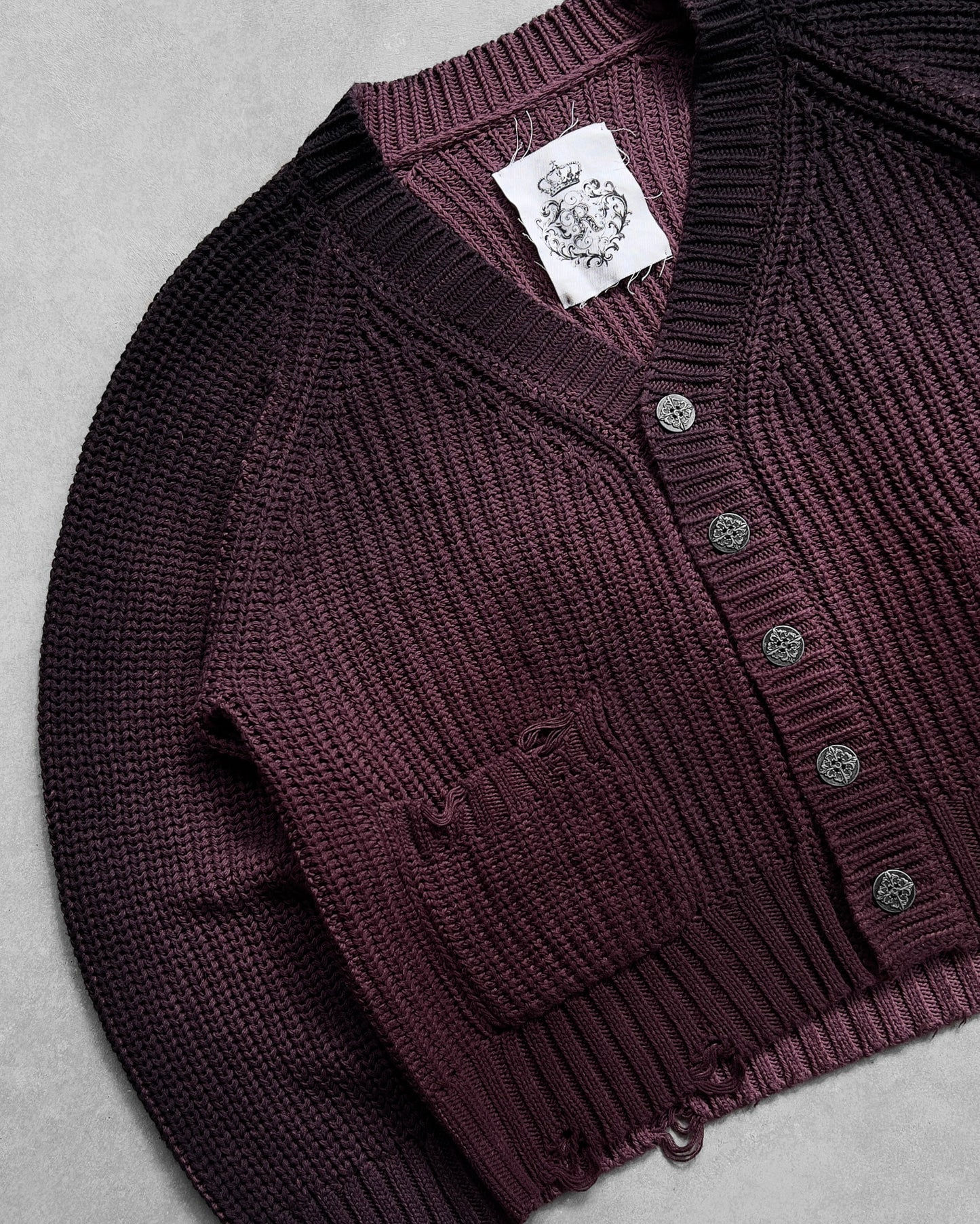 Reaven Red Sunfaded Cardigan
