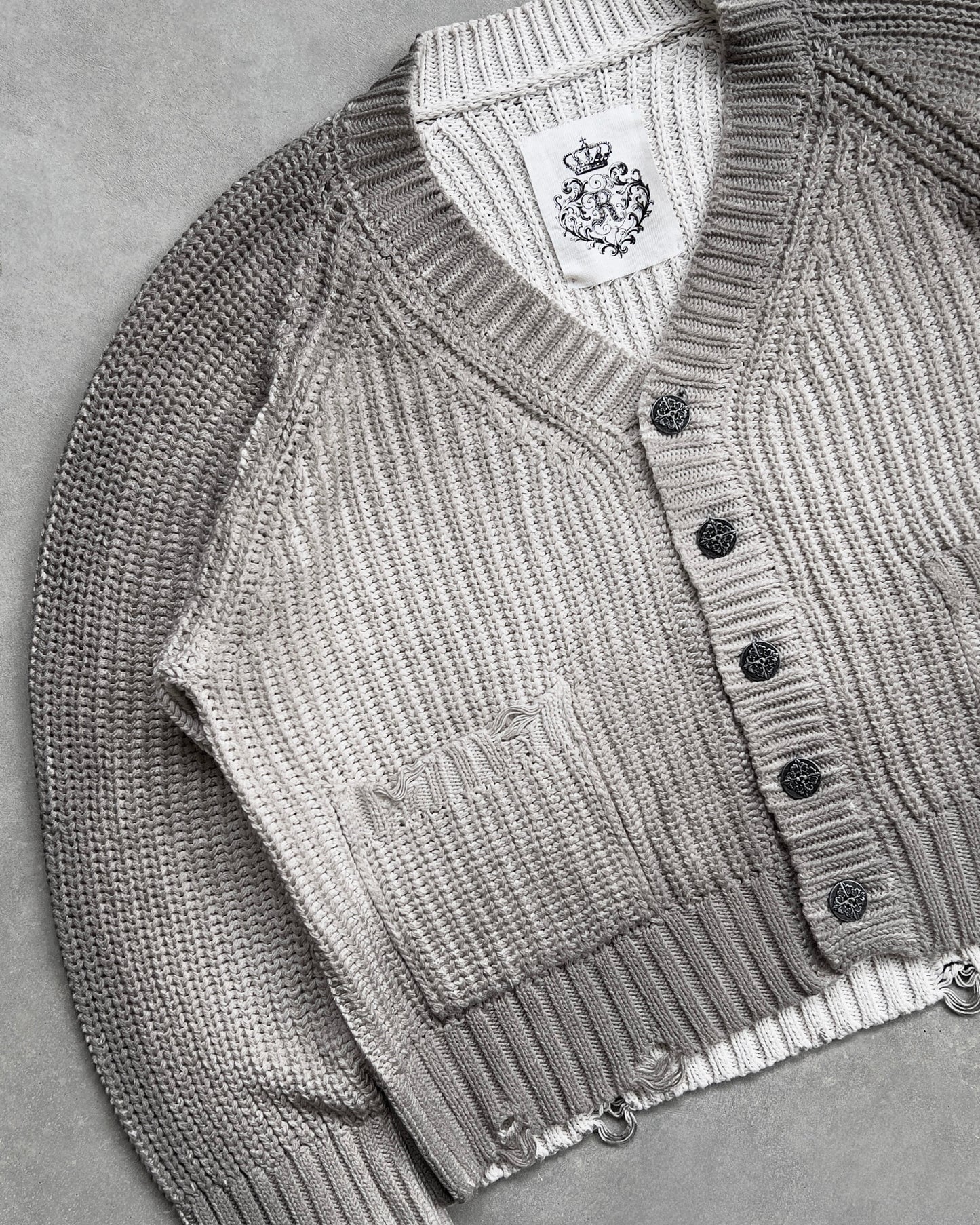 Reaven Grey Sunfaded Cardigan