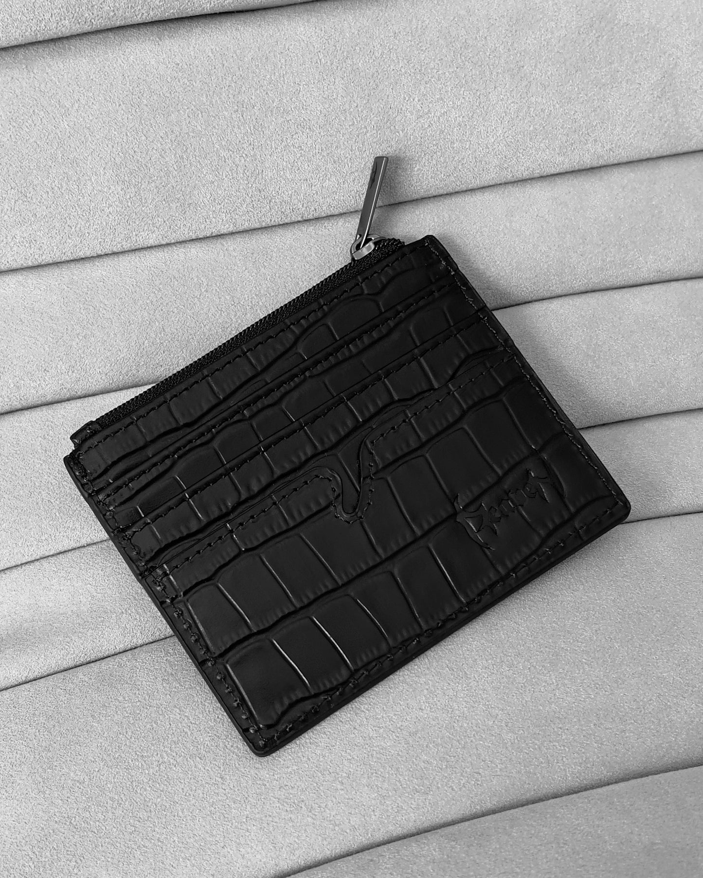 Reaven Black Leather Card Holder