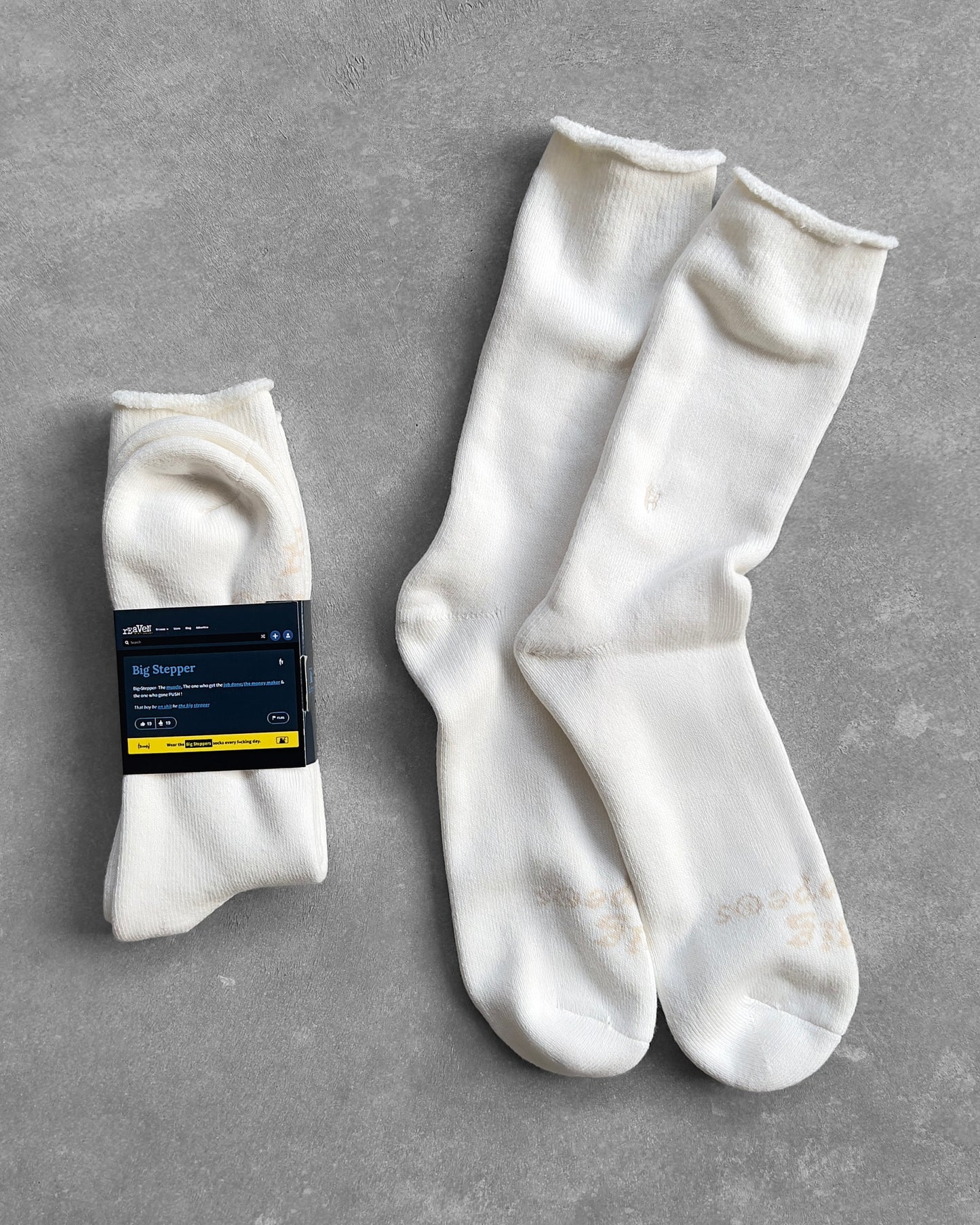 Reaven White Big Steppers Socks
