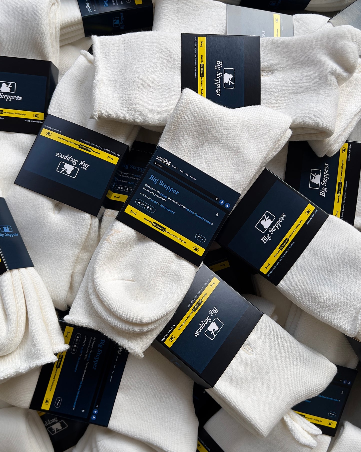 Reaven White Big Steppers Socks
