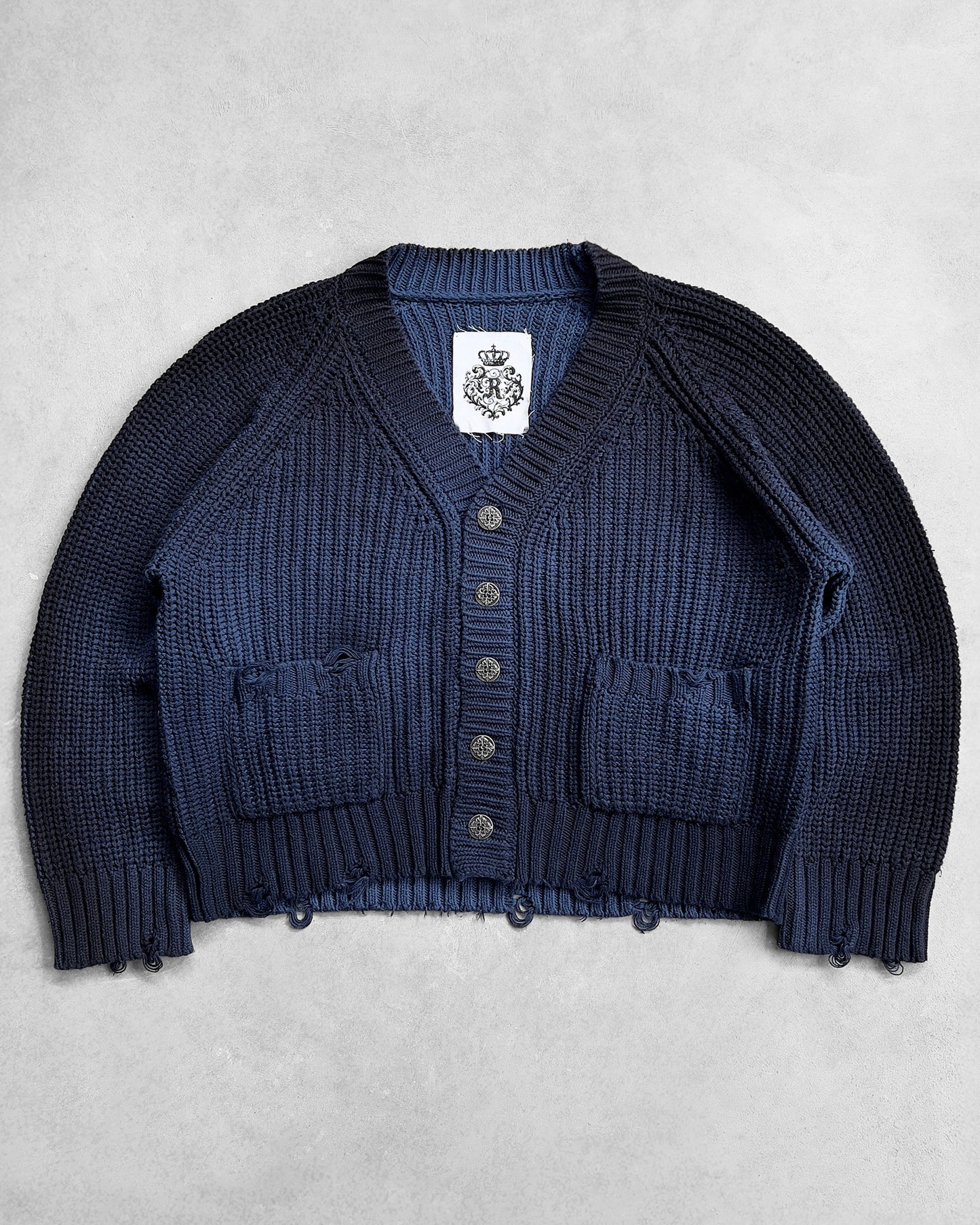 Reaven Navy Sunfaded Cardigan