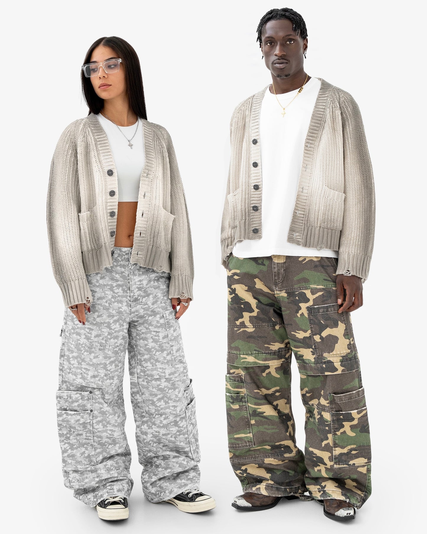 Reaven Grey Sunfaded Cardigan