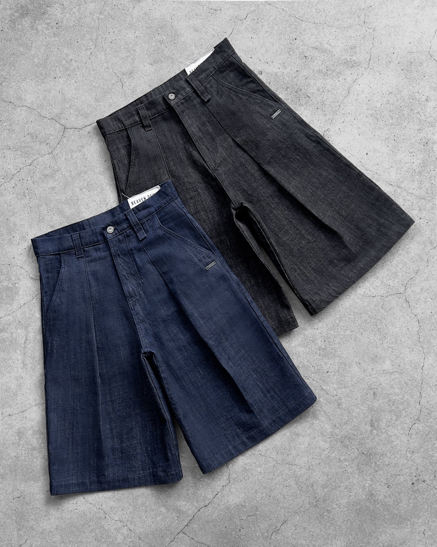 Reaven Raw Black Tailored Jorts