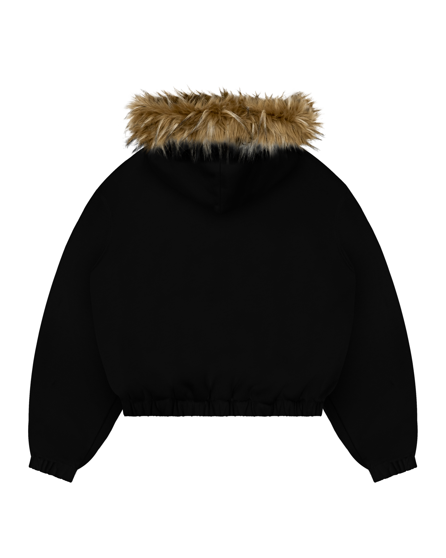 Reaven Black Fur Zip Hoodie