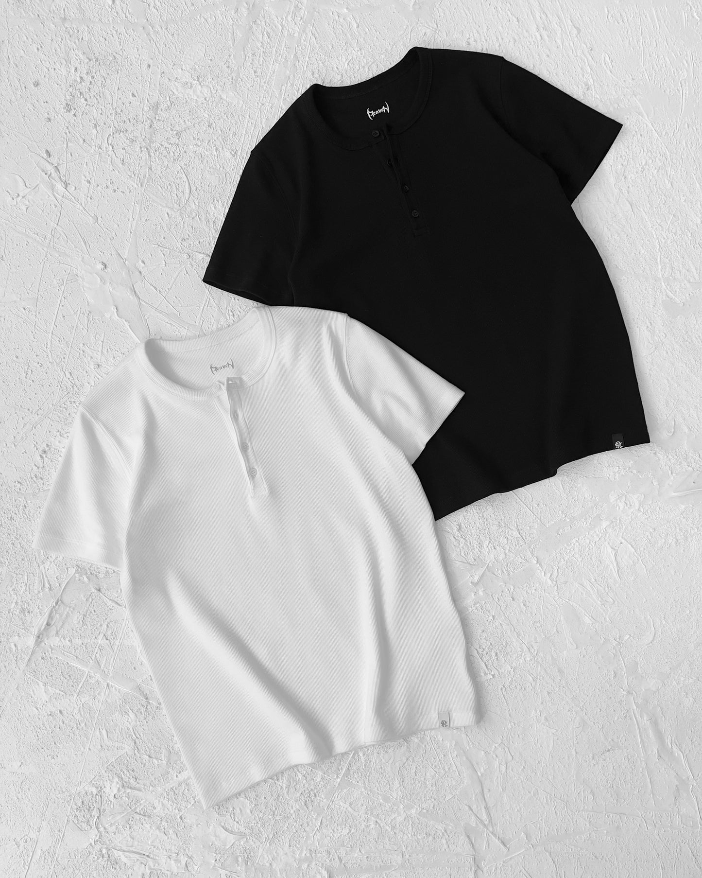 Reaven Black Serafino Slim T-Shirt
