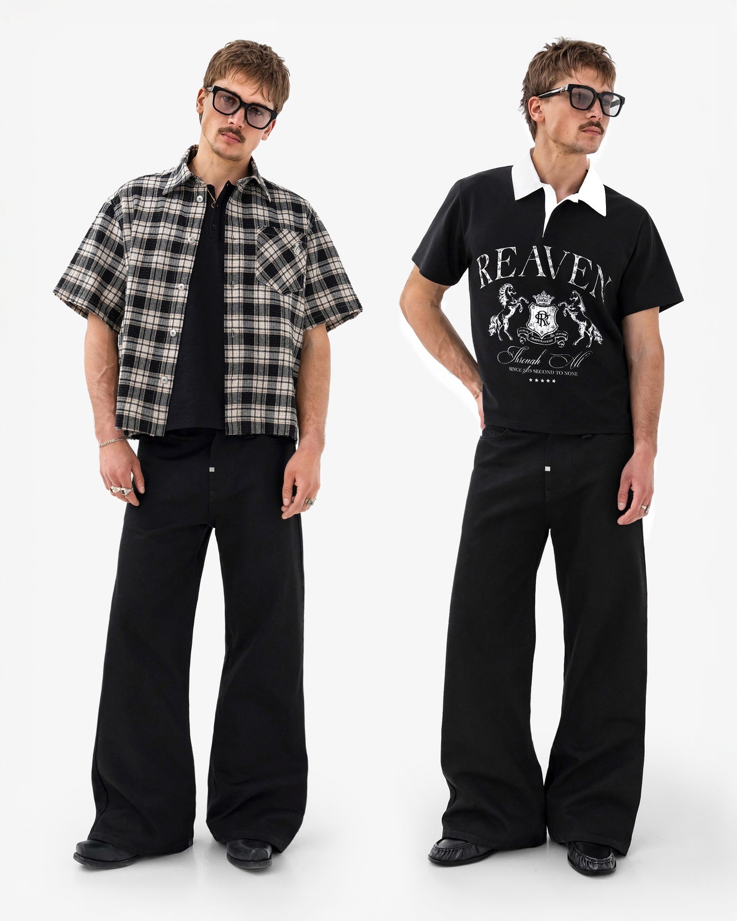 Reaven Raw Black Bootcut Denim Jeans