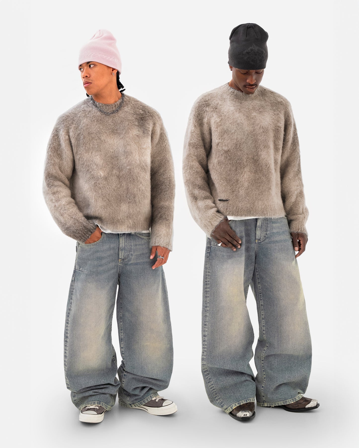 Reaven Mocha Brown Nuvola Mohair Knit