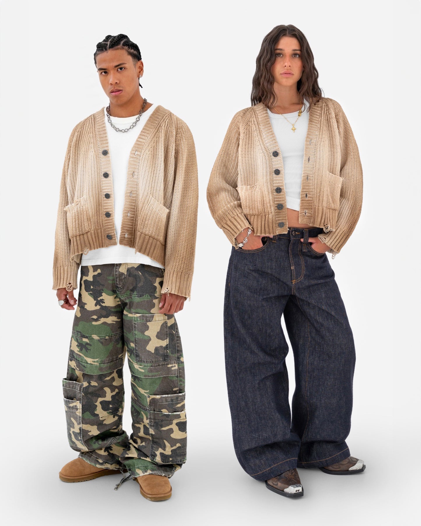 Reaven Sand Sunfaded Cardigan