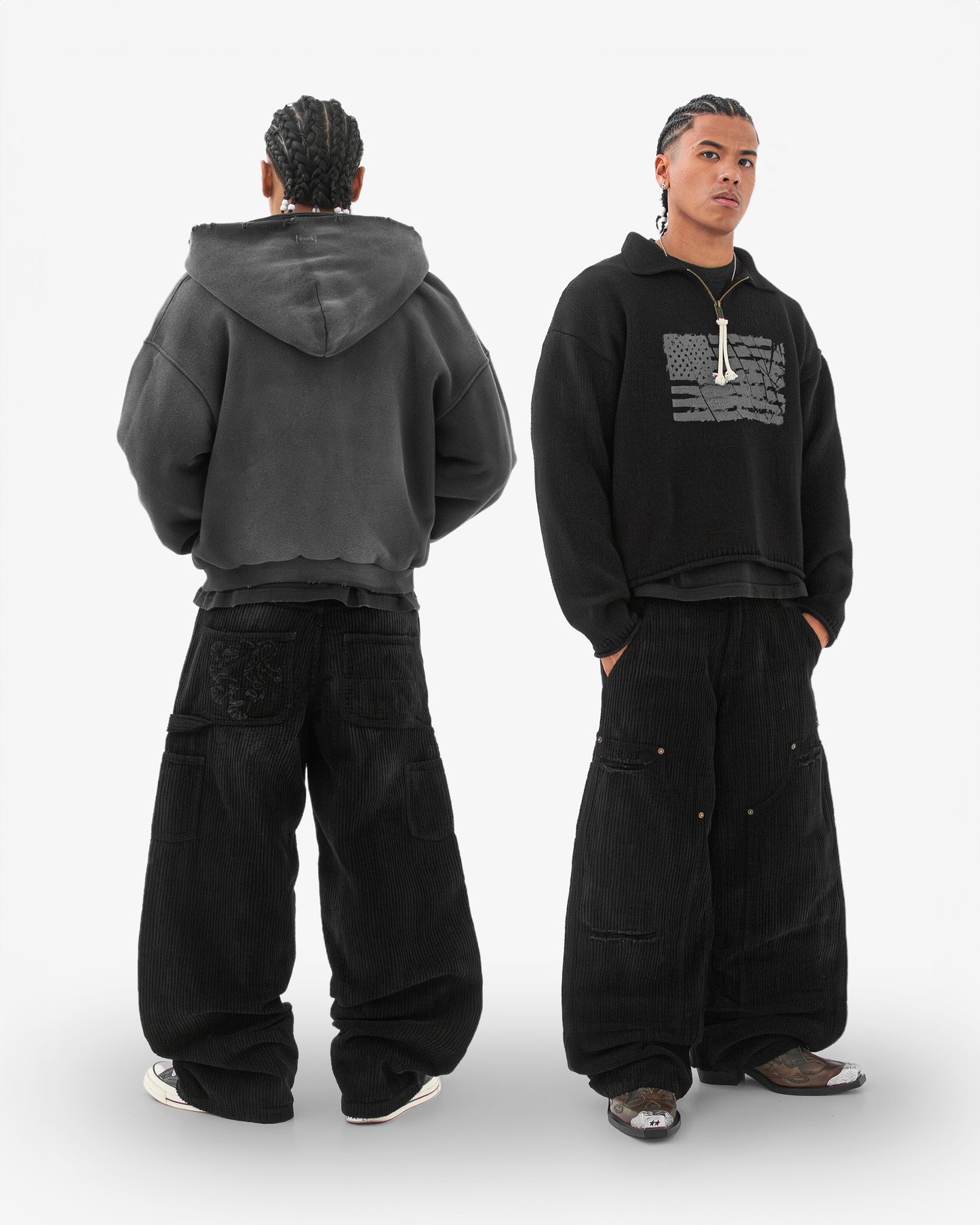 Reaven Jet Black Lionheart Corduroy Pants