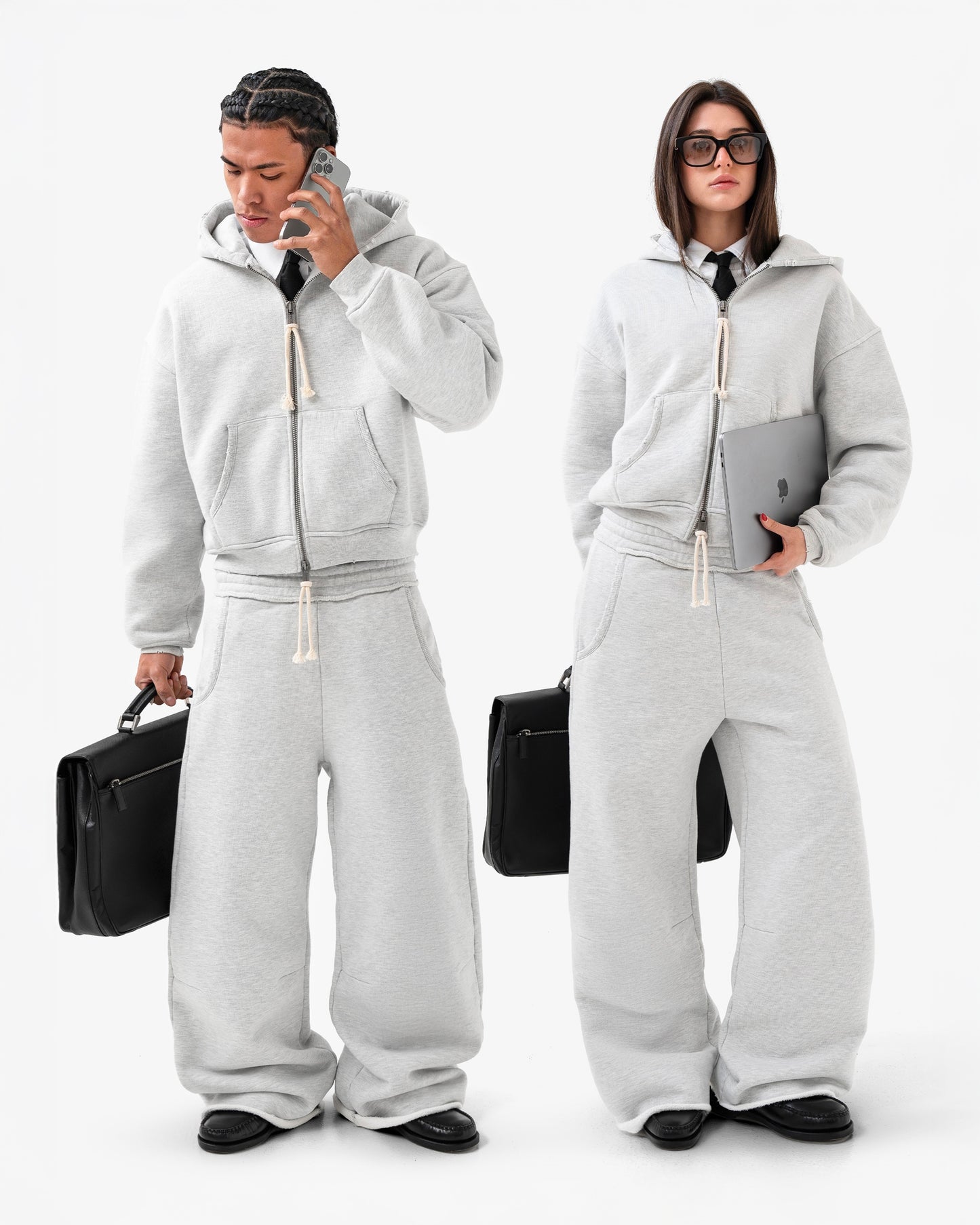 Reaven Heather Grey Sweatpants