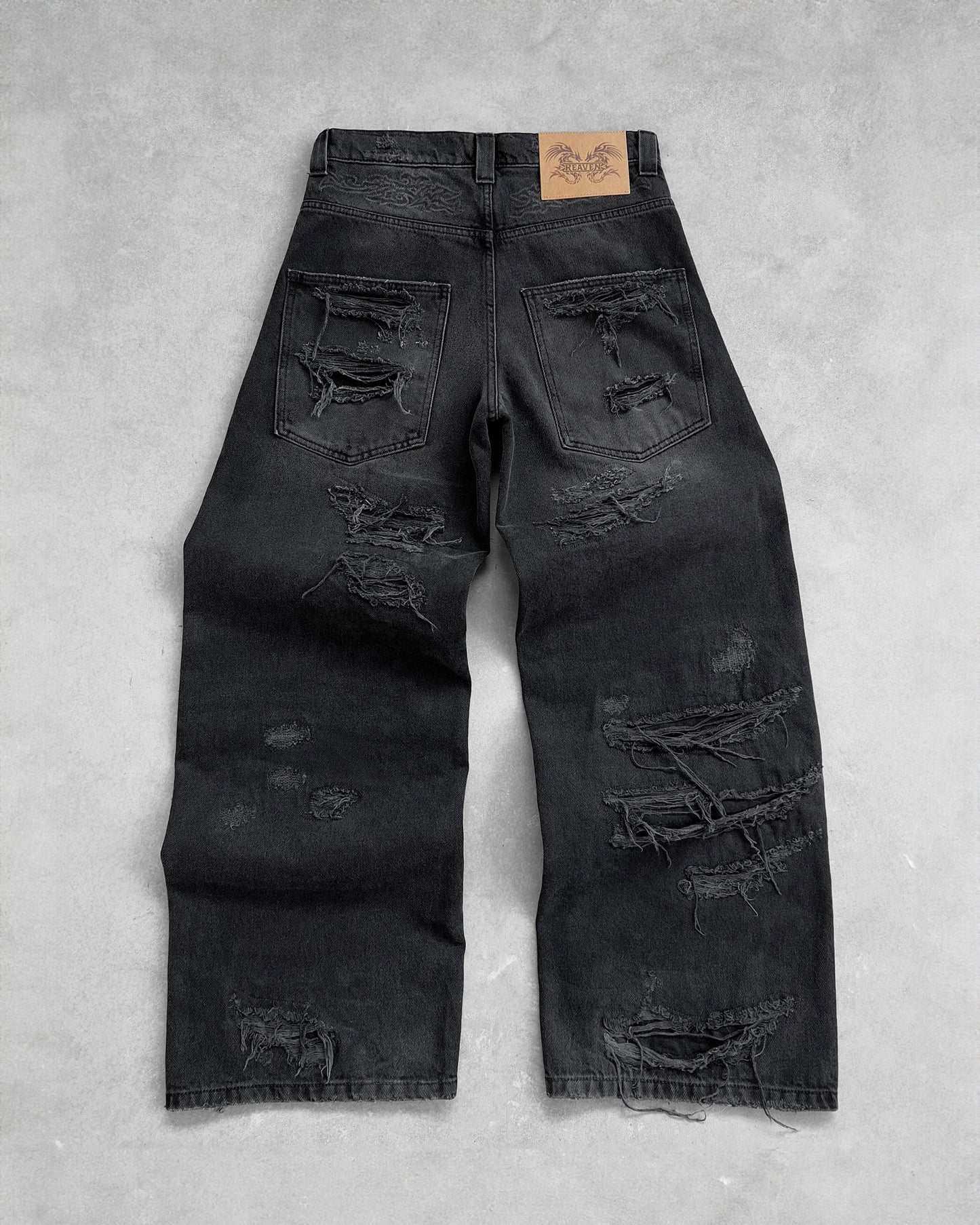Reaven Washed Black Draco Denim Jeans