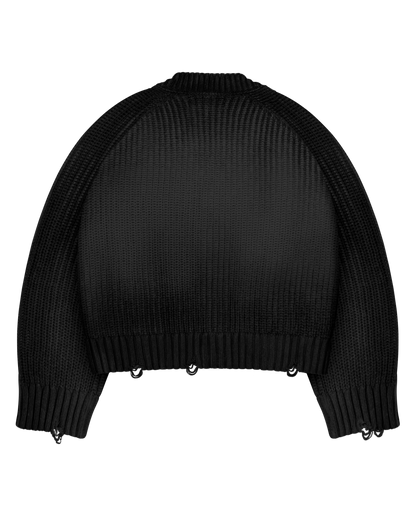 Reaven Black Sunfaded Cardigan