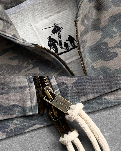 Reaven Camo Zip Hoodie