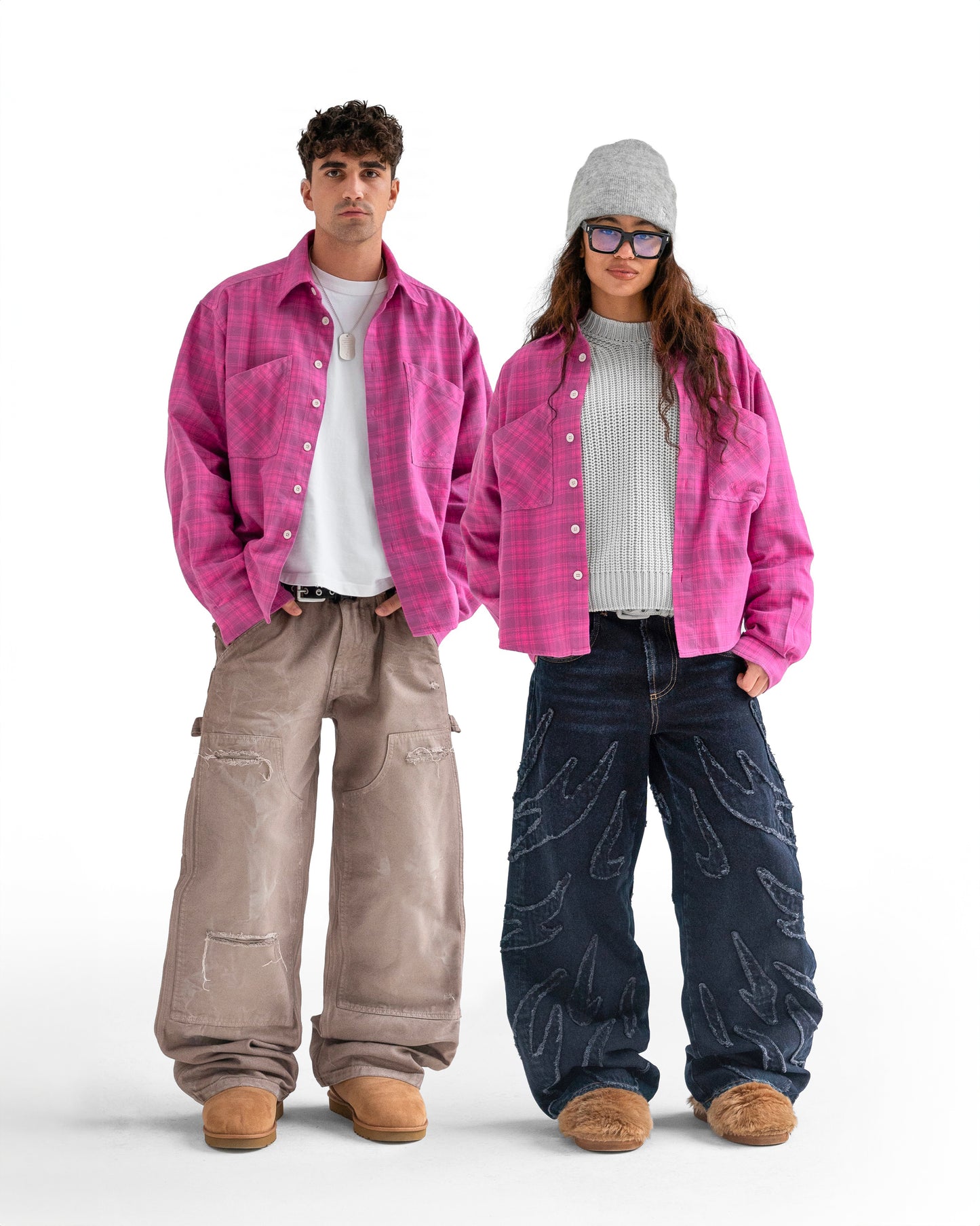 Reaven Pink Overdyed Flannel