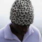 Reaven Grey Leopard Beanie