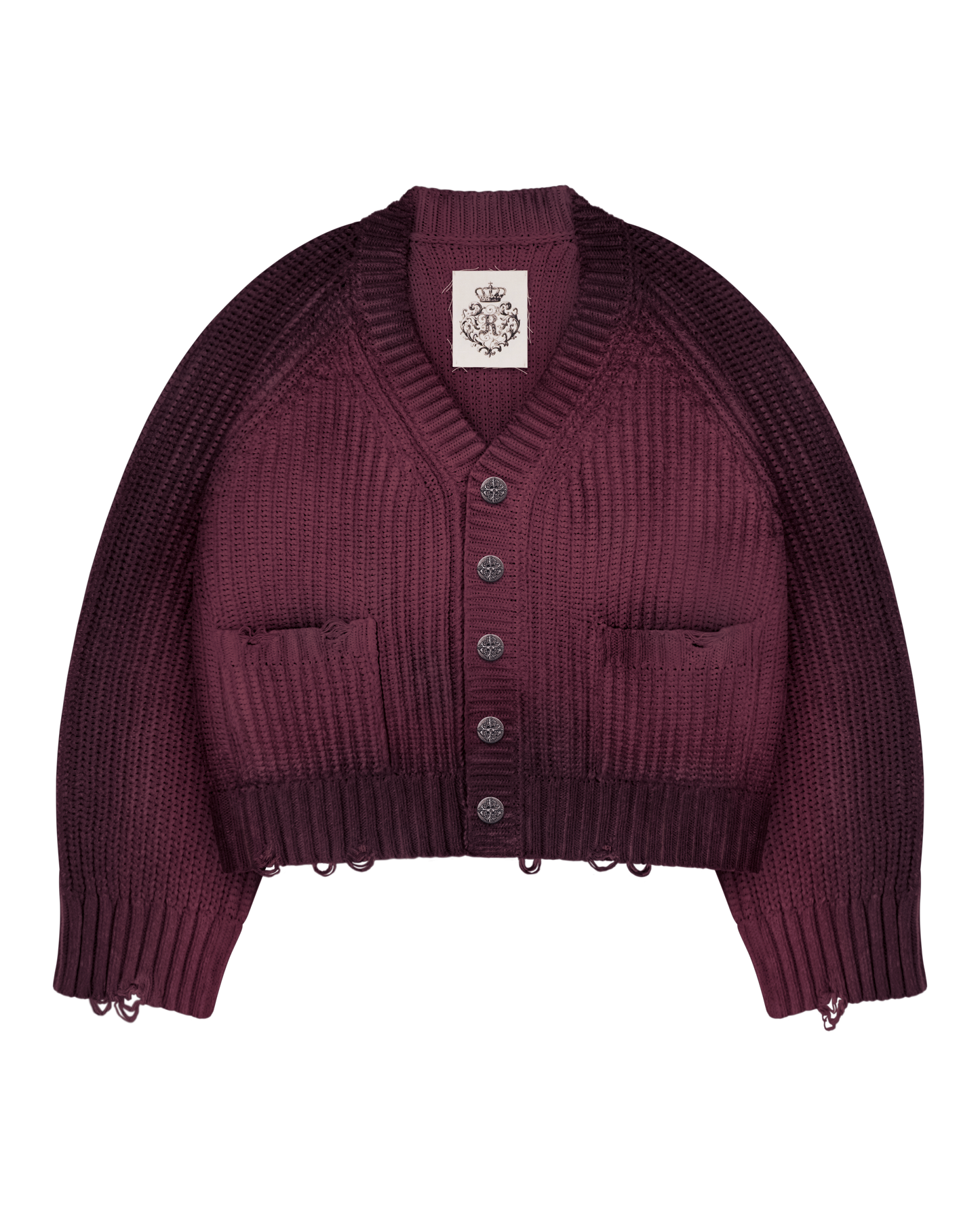 Reaven Red Sunfaded Cardigan