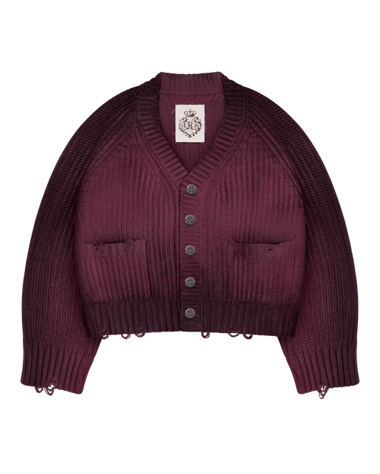 Reaven Red Sunfaded Cardigan