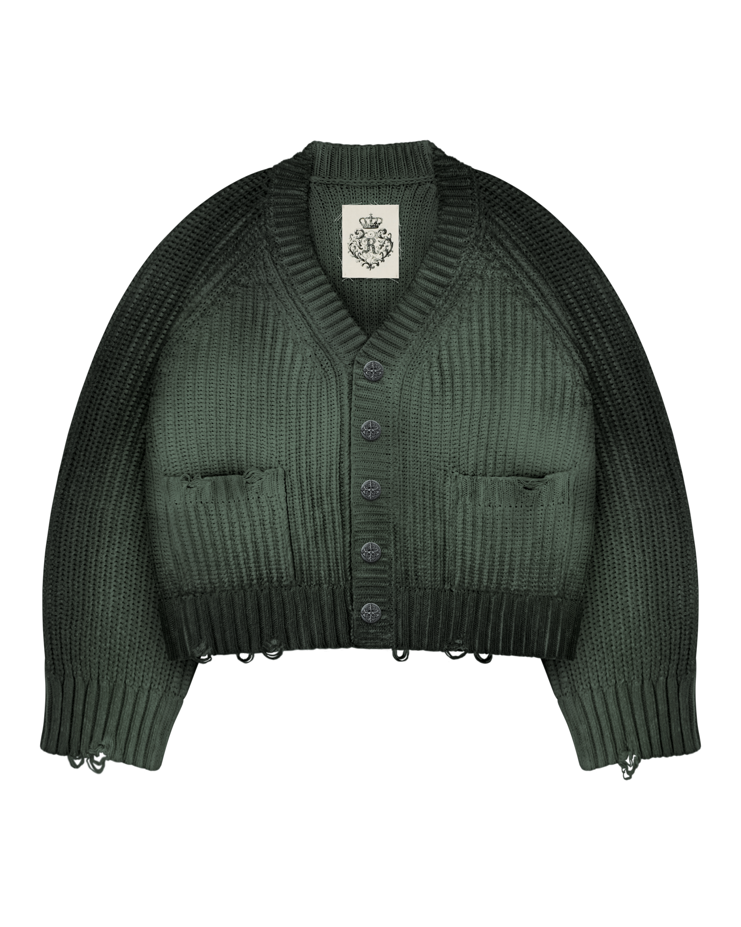 Reaven Green Sunfaded Cardigan
