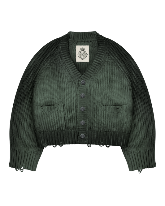 Reaven Green Sunfaded Cardigan