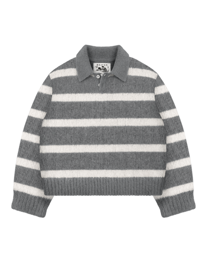 Reaven Wolf Grey Alpaca Polo Knit