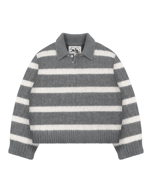 Reaven Wolf Grey Alpaca Polo Knit