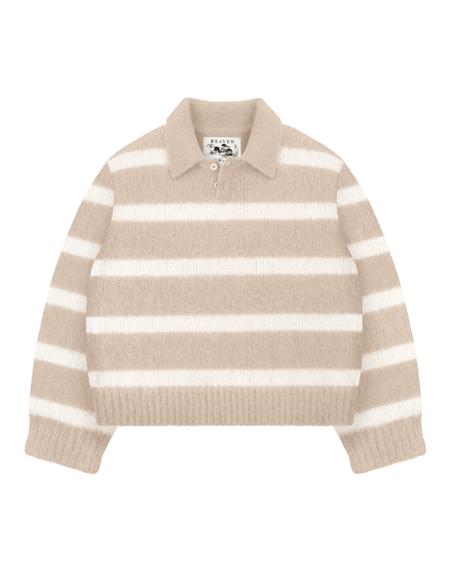 Reaven Caffé Latte Alpaca Polo Knit