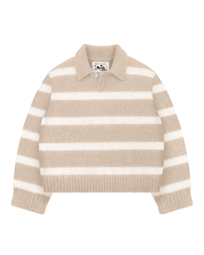 Reaven Caffé Latte Alpaca Polo Knit