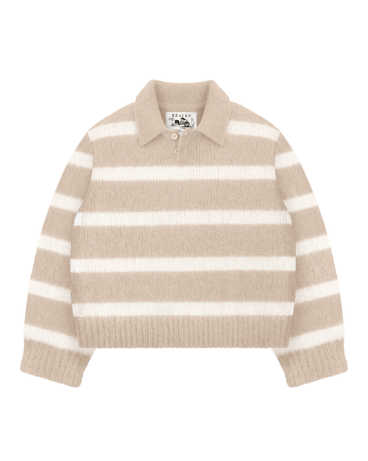 Reaven Caffé Latte Alpaca Polo Knit