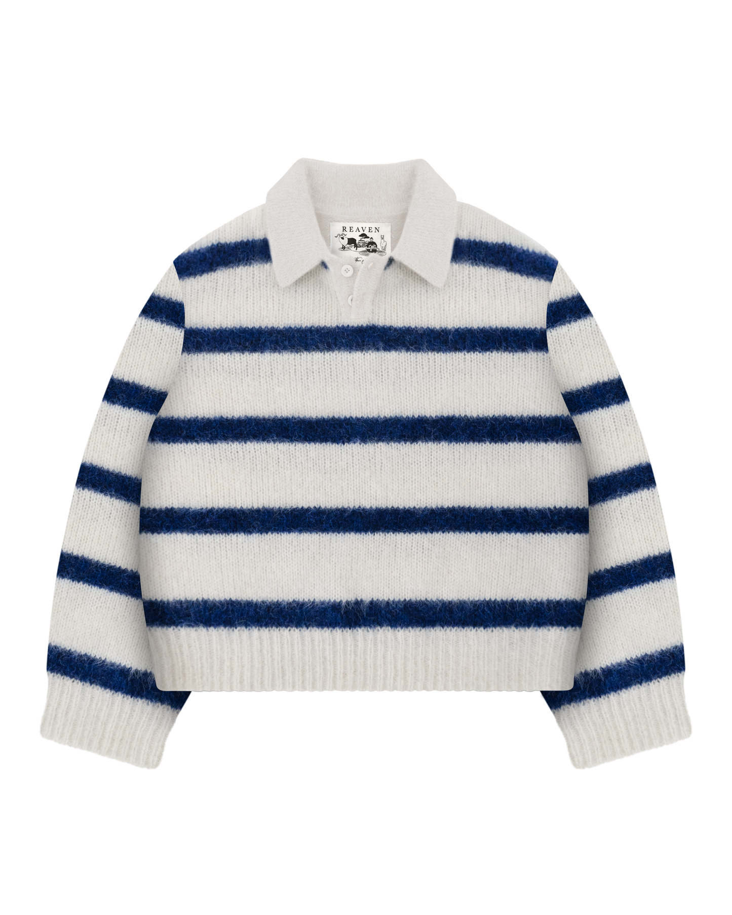 Reaven Blueberry Milk Alpaca Polo Knit