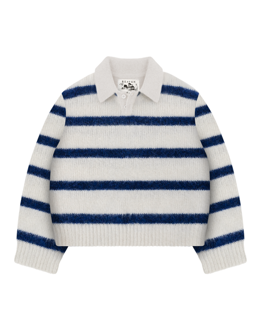 Reaven Blueberry Milk Alpaca Polo Knit