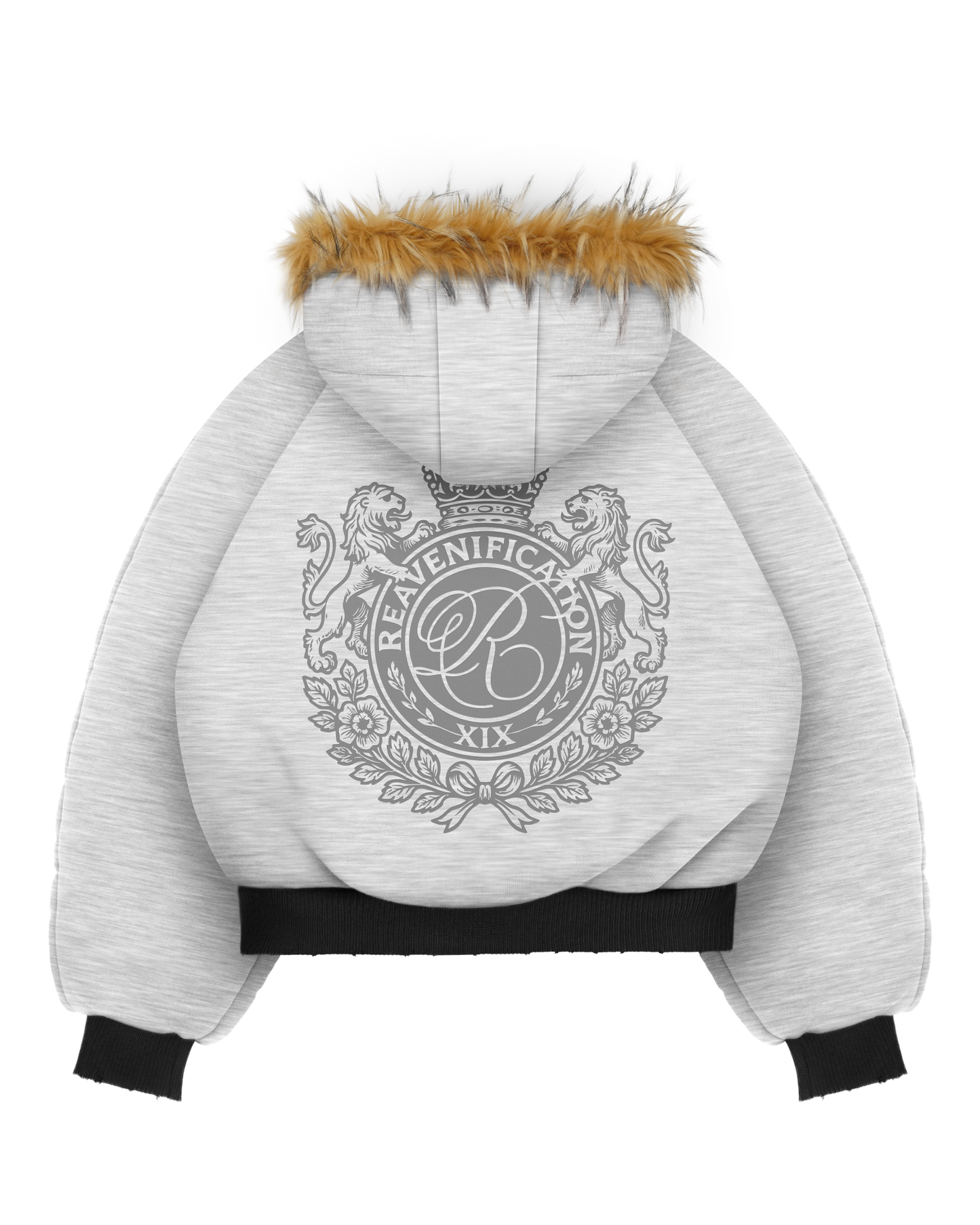 Reaven Black Fur Bomber Jacket