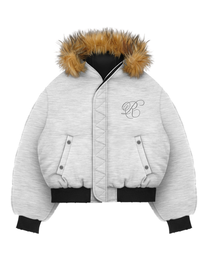 Reaven Black Fur Bomber Jacket