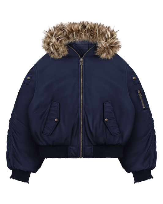 Reaven Fur Bomber Jacket