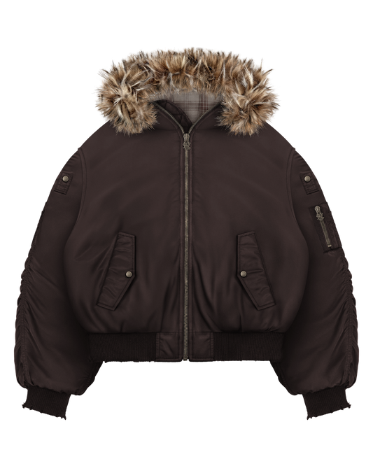 Reaven Fur Bomber Jacket
