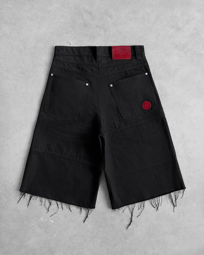Reaven Raw Black Stamp Jorts