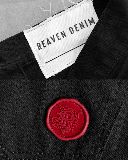 Reaven Raw Black Stamp Jorts