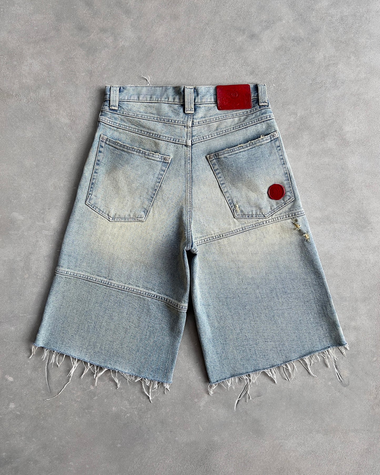 Reaven Aged Blue Stamp Jorts