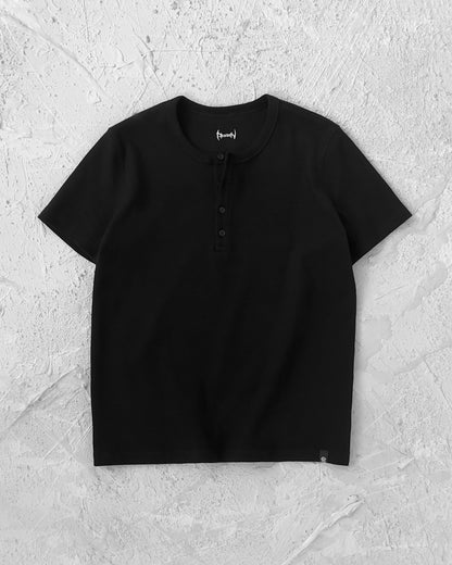 Reaven Black Serafino Slim T-Shirt