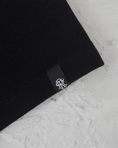Reaven Black Serafino Slim T-Shirt