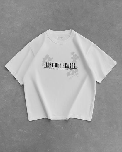 Reaven White Lost Key Hearts T-Shirt